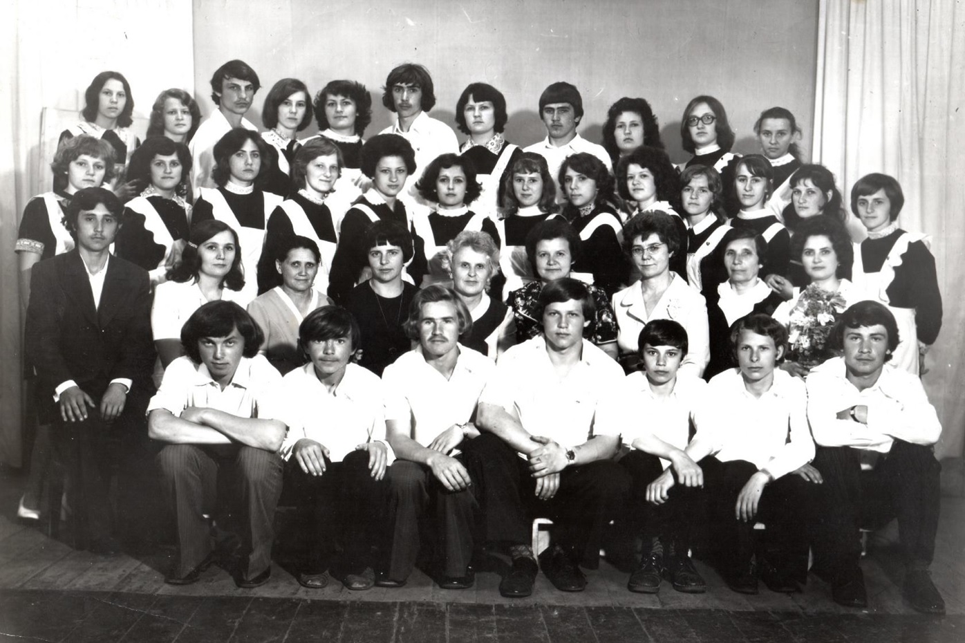 Фото выпуска школы 1977 года